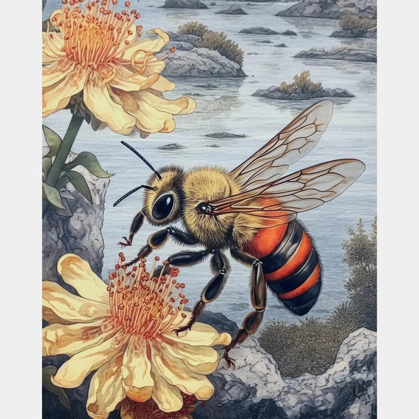 Honey Bee - Diamond Painting - Standard Size