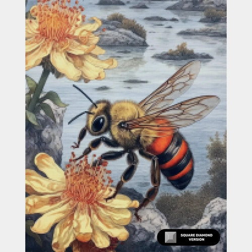 Honey Bee - Diamond Painting - Standard Size