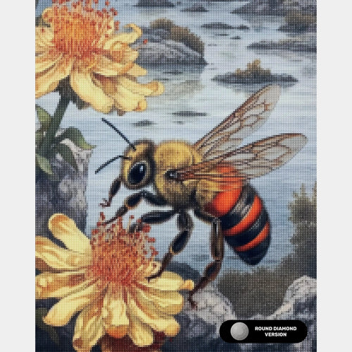 Honey Bee - Diamond Painting - Standard Size