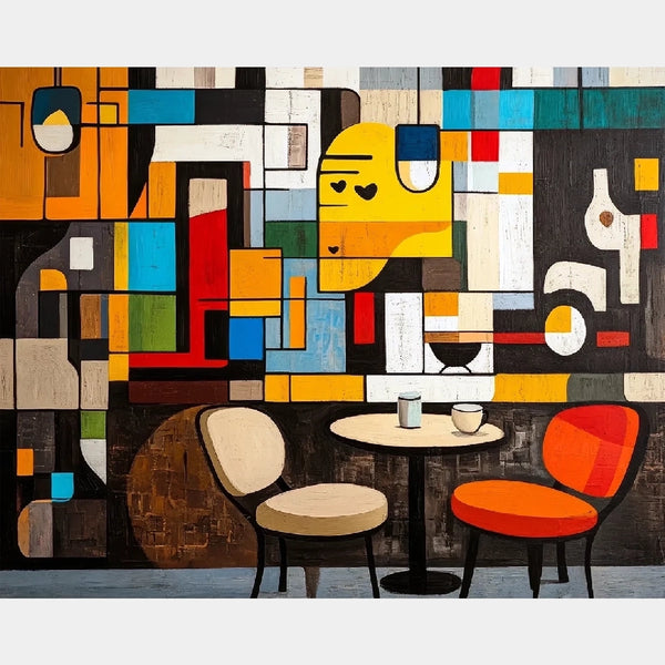 Pausa Caffè - Pittura con Diamanti - Dimensione Standard