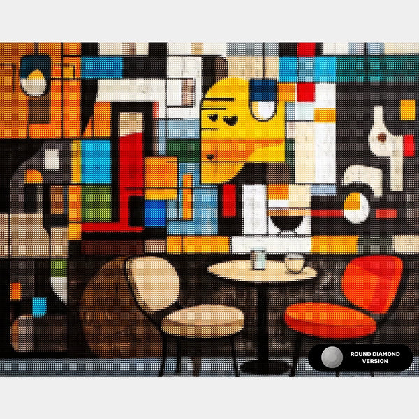 Pausa Caffè - Pittura con Diamanti - Dimensione Standard