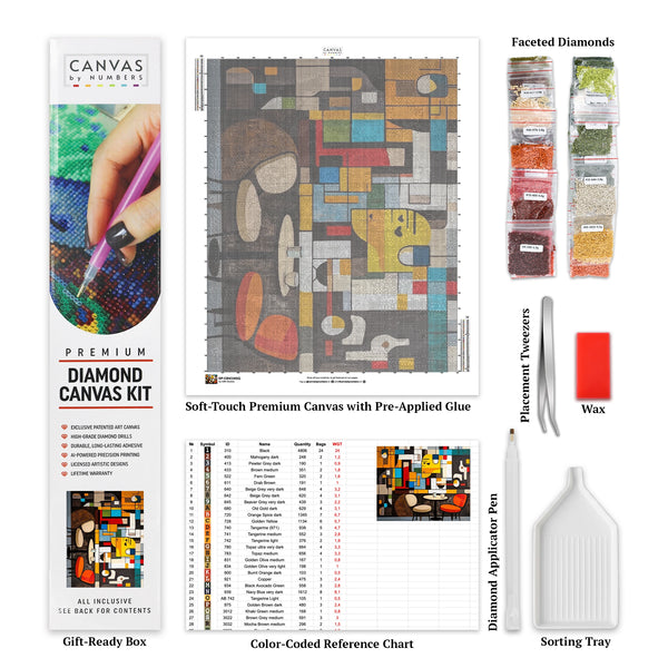 Pausa Caffè - Pittura con Diamanti - Dimensione Standard