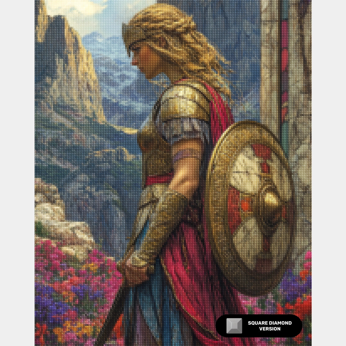 Composition de Vase Floral - Peinture Diamant - Très Grand