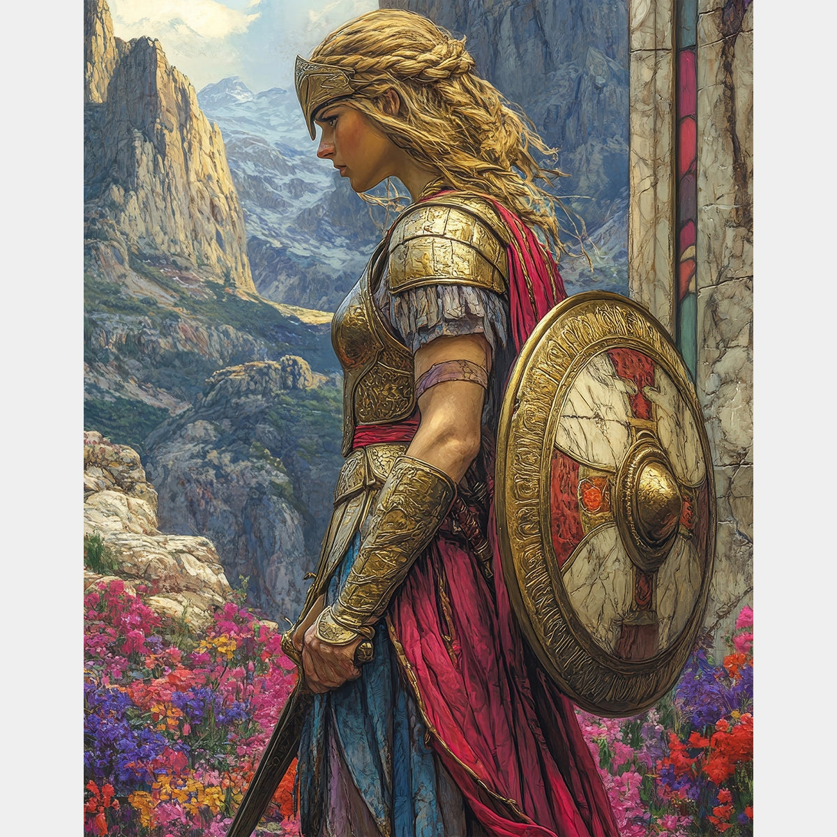 Composition de Vase Floral - Peinture Diamant - Très Grand