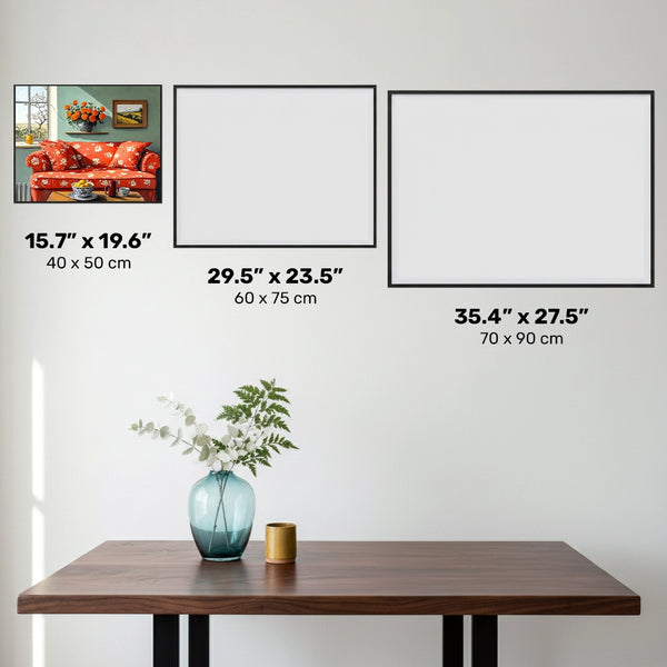 Composición de Jarrón Floral - Pintura de Diamante - Extra Grande