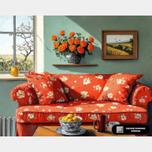 Bloemenvase Compositie - Diamond Painting - X-Groot