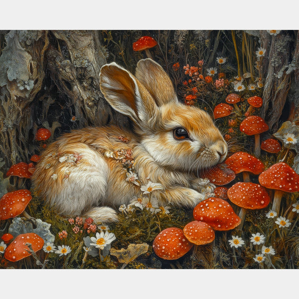 Woodland Rabbit - Diamond Painting - Large