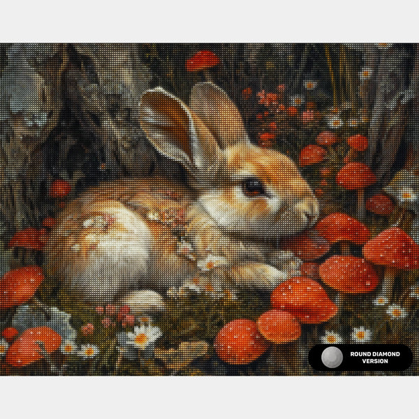 Woodland Rabbit - Diamond Painting - Large