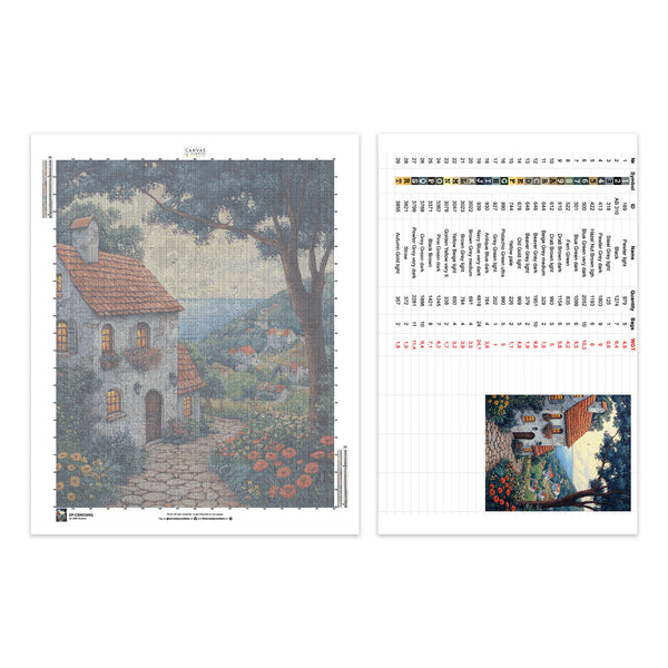 Blomsterkruka Komposition - Diamantmålning - X-Stor