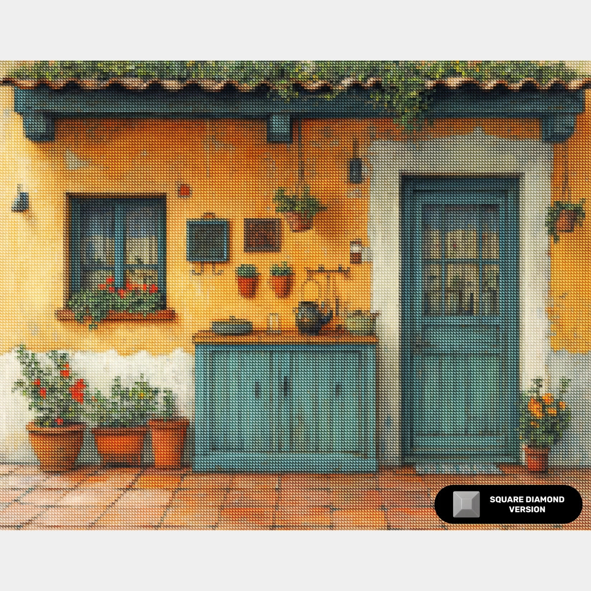 Blomsterkruka Komposition - Diamantmålning - X-Stor