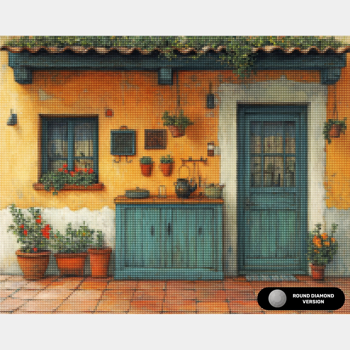 Blomsterkruka Komposition - Diamantmålning - X-Stor