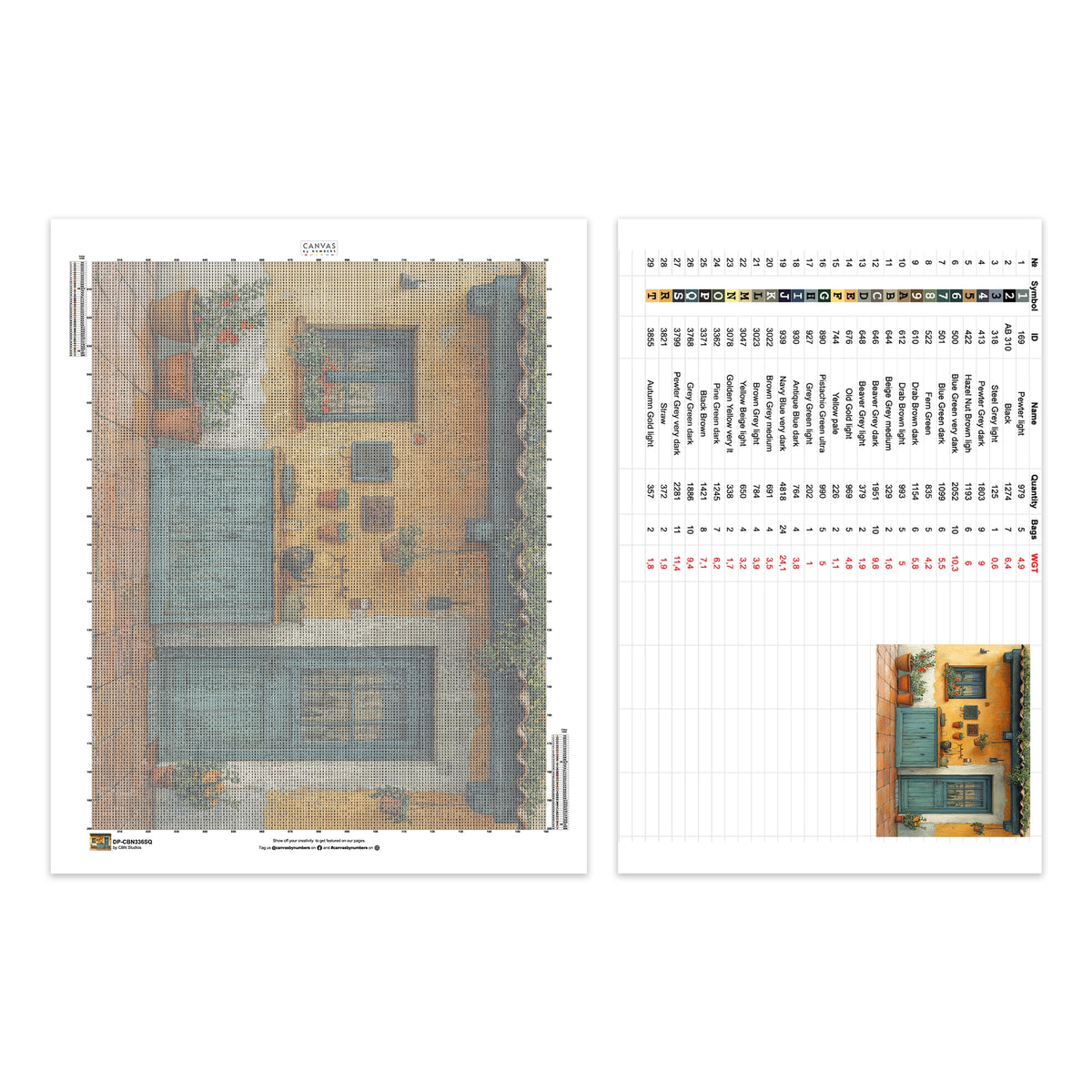 Blomsterkruka Komposition - Diamantmålning - X-Stor