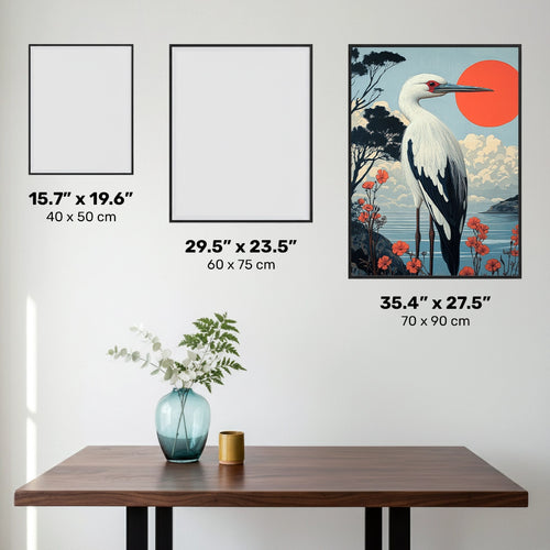 Stork in Stillness - Diamond Painting