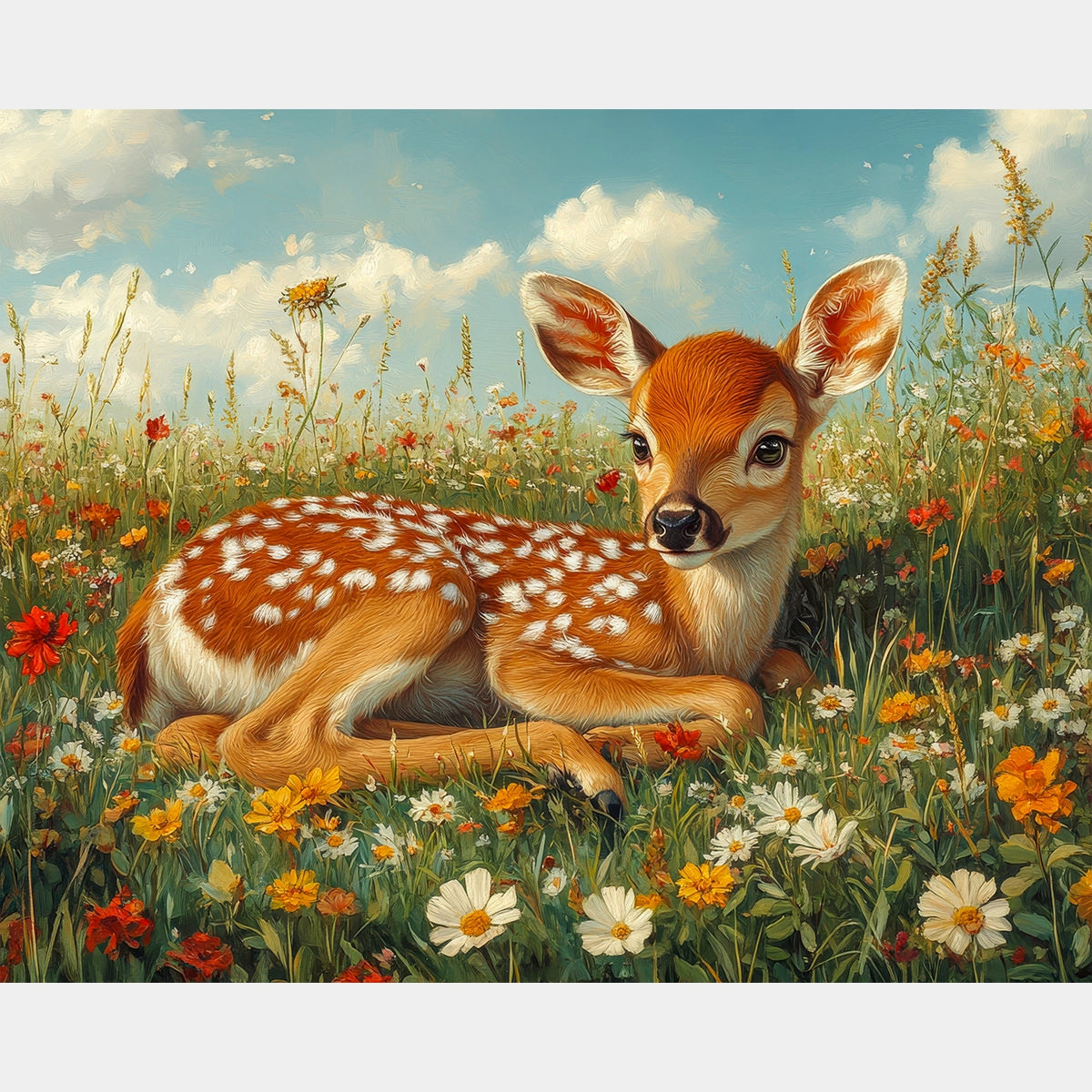 Composición de Jarrón Floral - Pintura de Diamante - Extra Grande