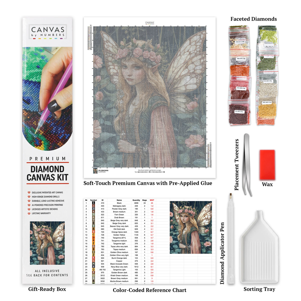 Blomsterkruka Komposition - Diamantmålning - X-Stor