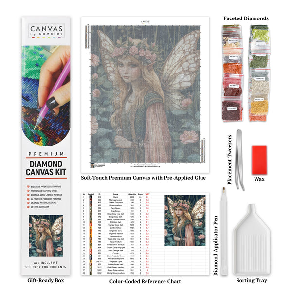 Blomsterkruka Komposition - Diamantmålning - X-Stor