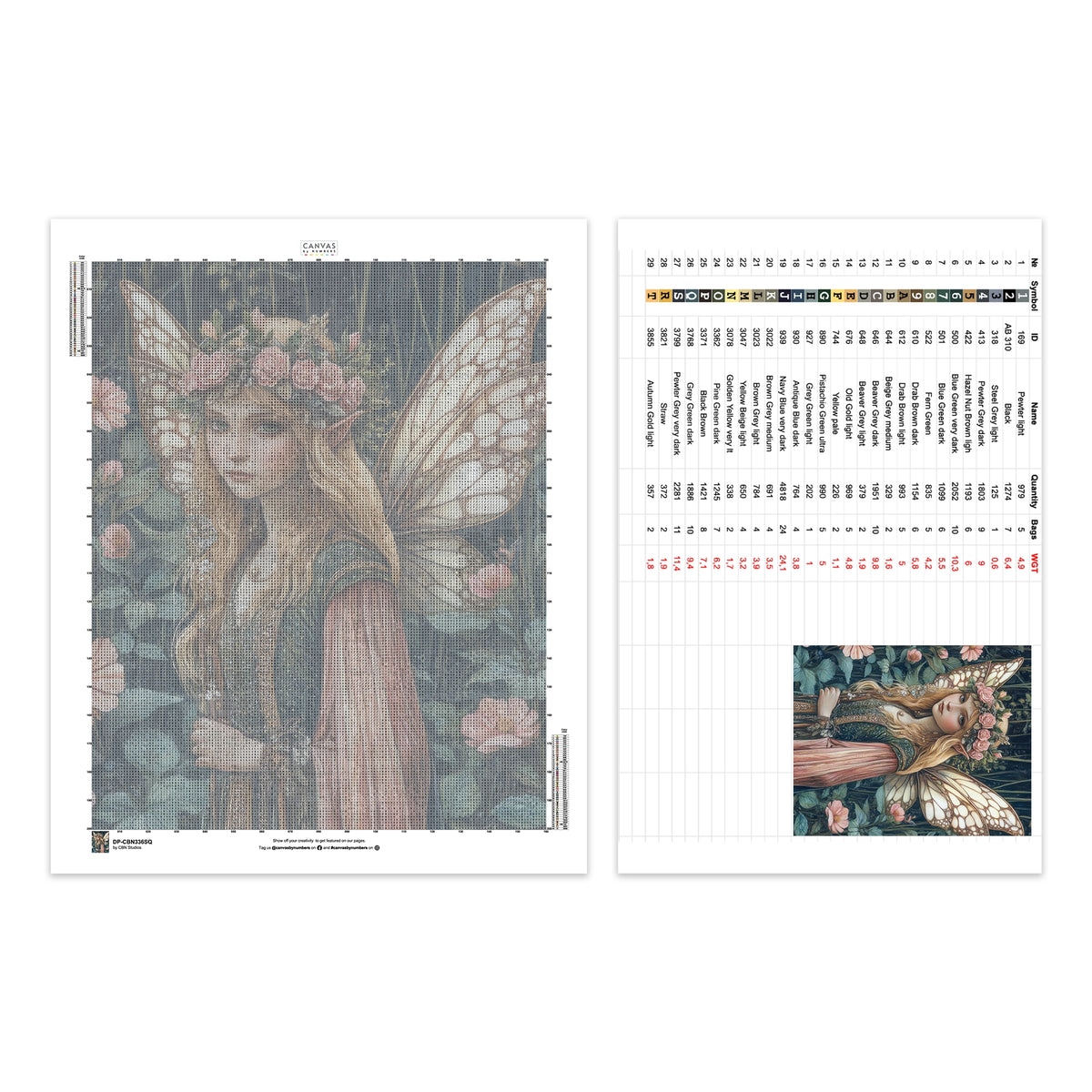 Blomsterkruka Komposition - Diamantmålning - X-Stor