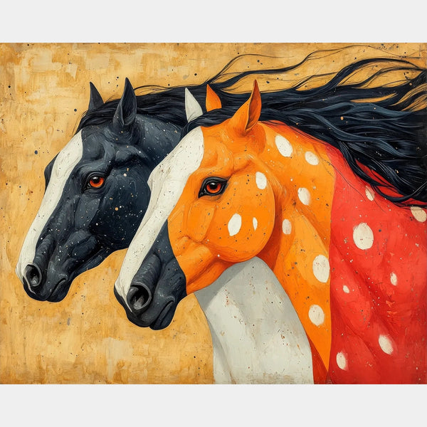 Ebony and Ember - Diamond Painting - Standard Size