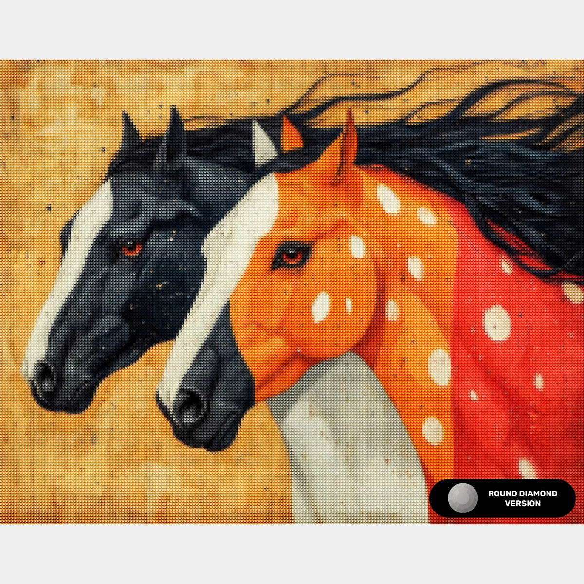 Ebony and Ember - Diamond Painting - Standard Size