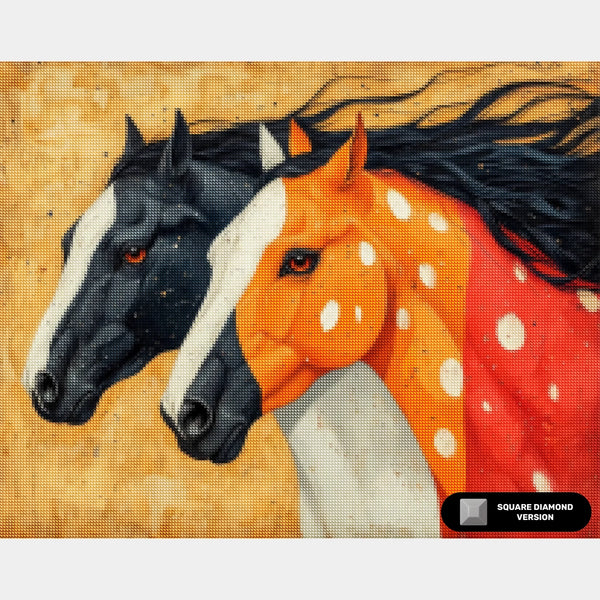 Ebony and Ember - Diamond Painting - Standard Size