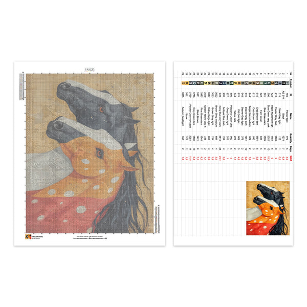 Ebony and Ember - Diamond Painting - Standard Size