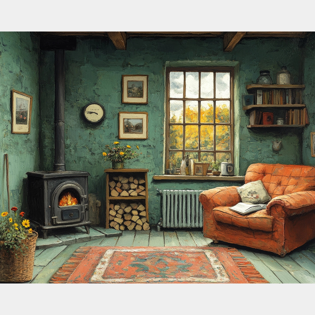 Blomsterkruka Komposition - Diamantmålning - X-Stor