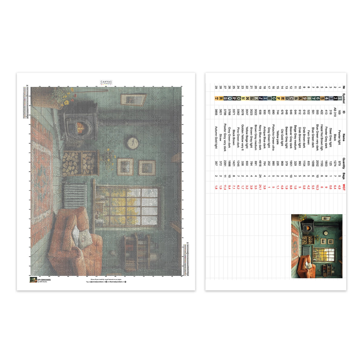 Blomsterkruka Komposition - Diamantmålning - X-Stor