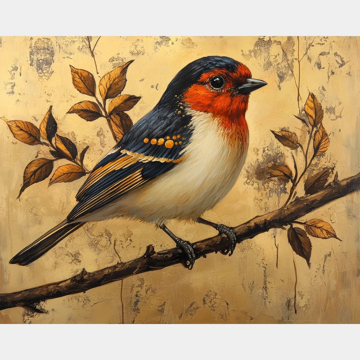 Golden Swallow - Diamond Painting - Standard Size