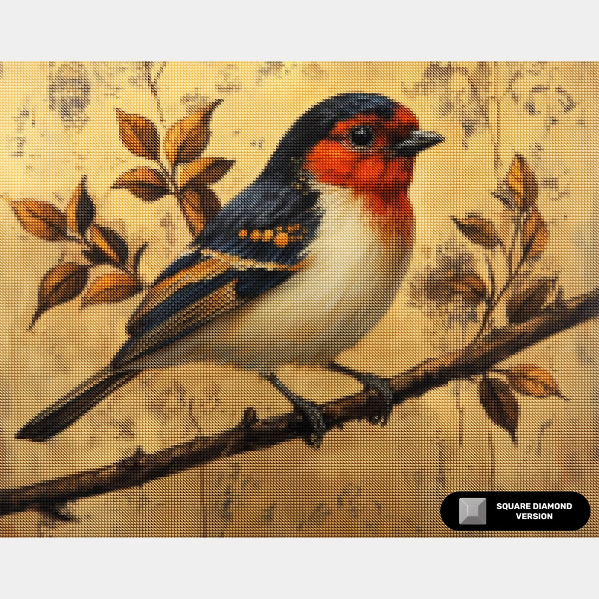 Golden Swallow - Diamond Painting - Standard Size
