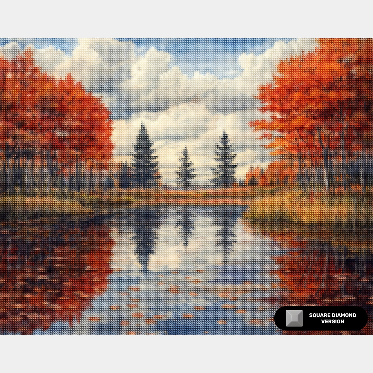 Blomsterkruka Komposition - Diamantmålning - X-Stor