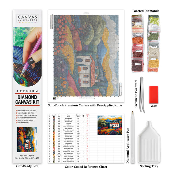 Composición de Jarrón Floral - Pintura de Diamante - Extra Grande