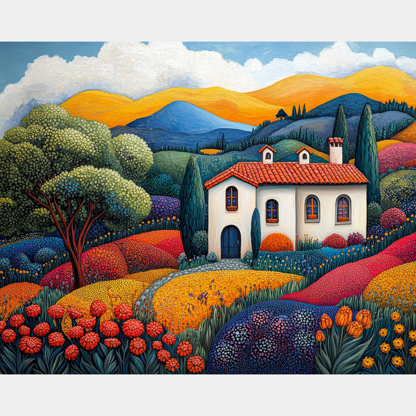 Composición de Jarrón Floral - Pintura de Diamante - Extra Grande