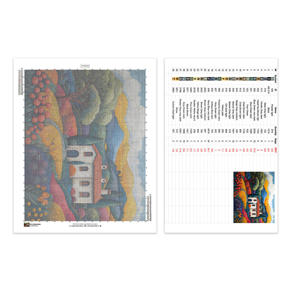 Composición de Jarrón Floral - Pintura de Diamante - Extra Grande