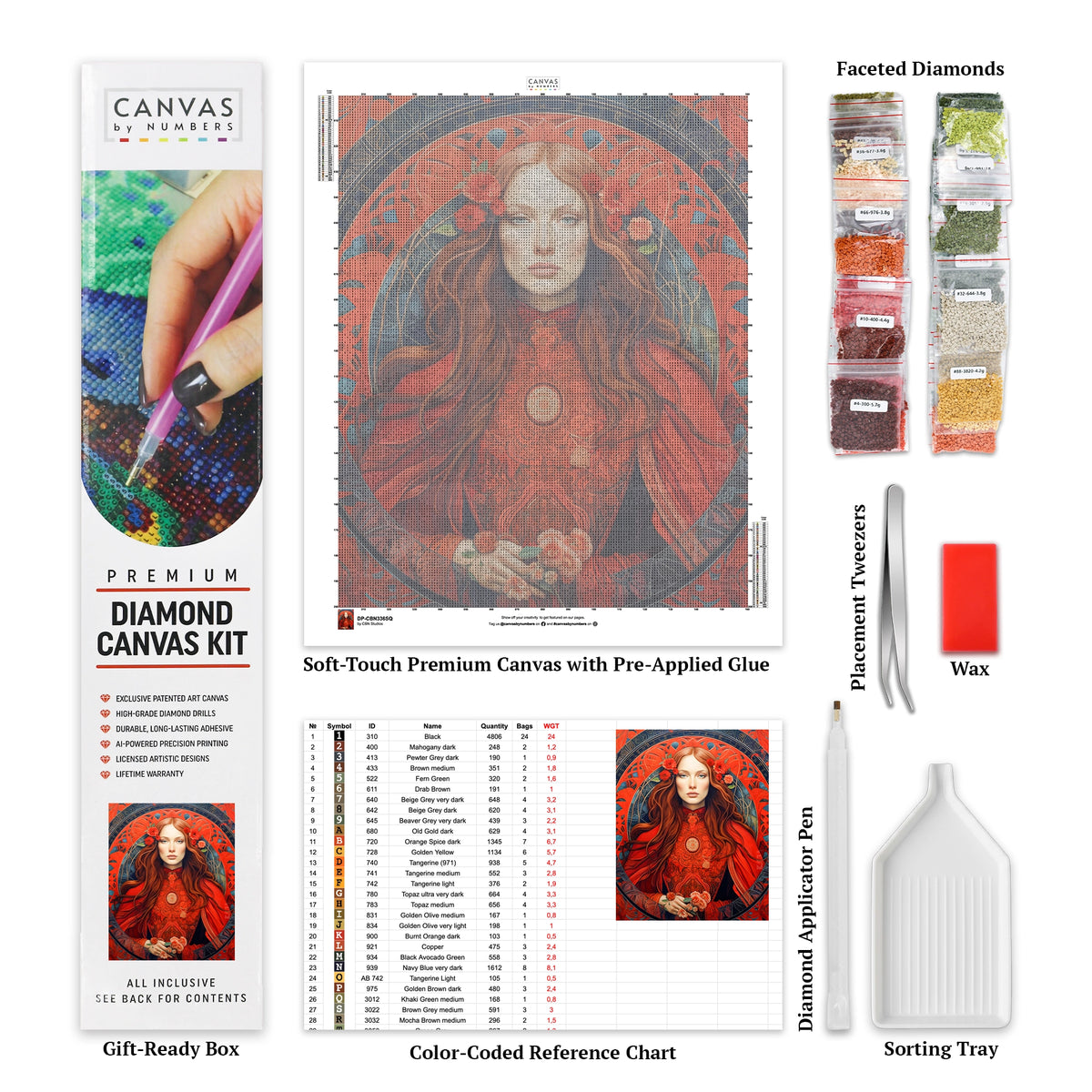 Blomsterkruka Komposition - Diamantmålning - X-Stor