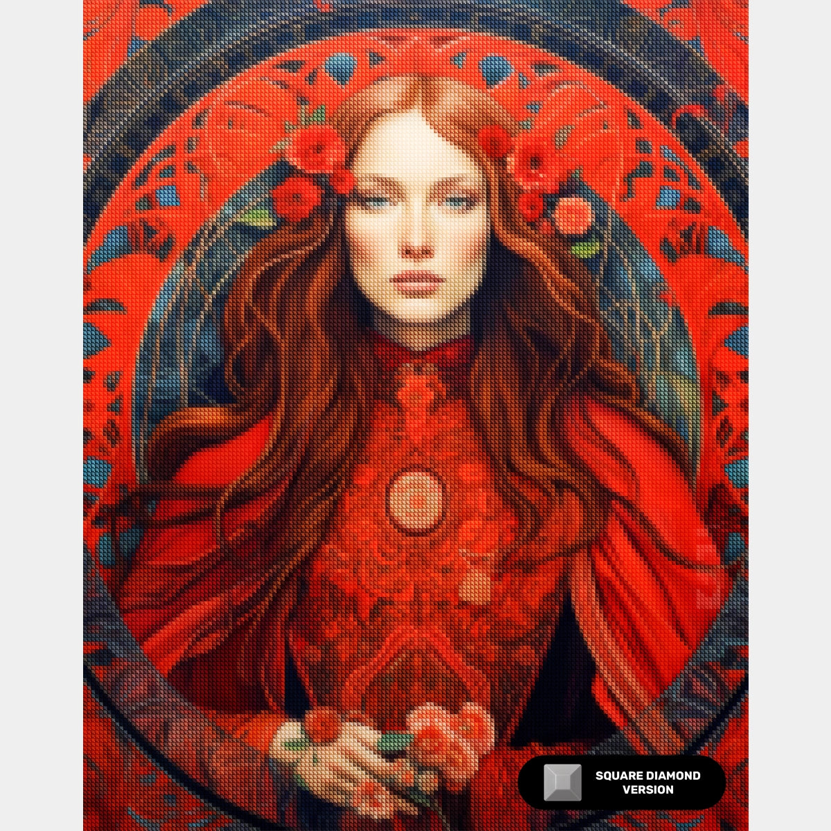 Blomsterkruka Komposition - Diamantmålning - X-Stor