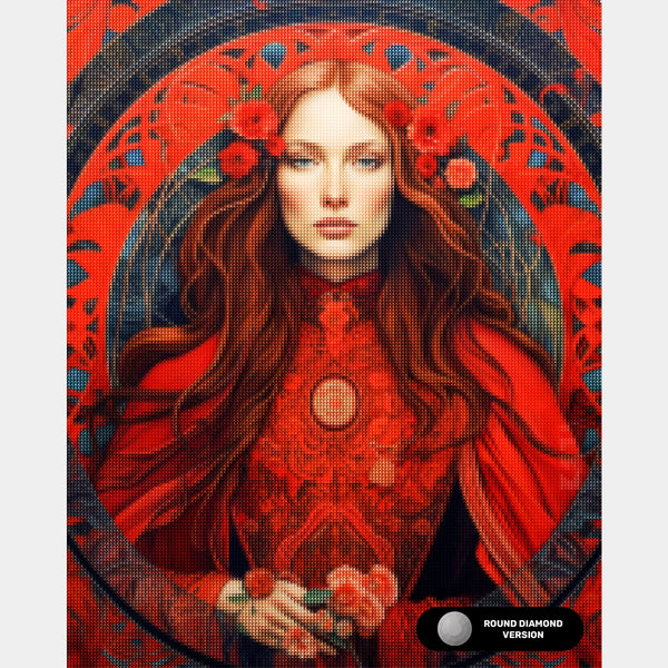 Blomsterkruka Komposition - Diamantmålning - X-Stor