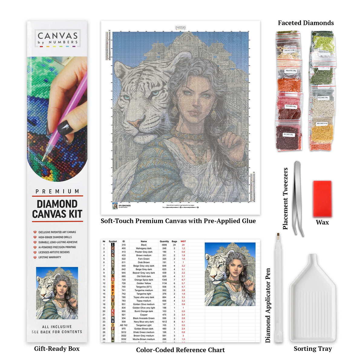 Tigerborn Empress  - Diamond Painting - X-Large