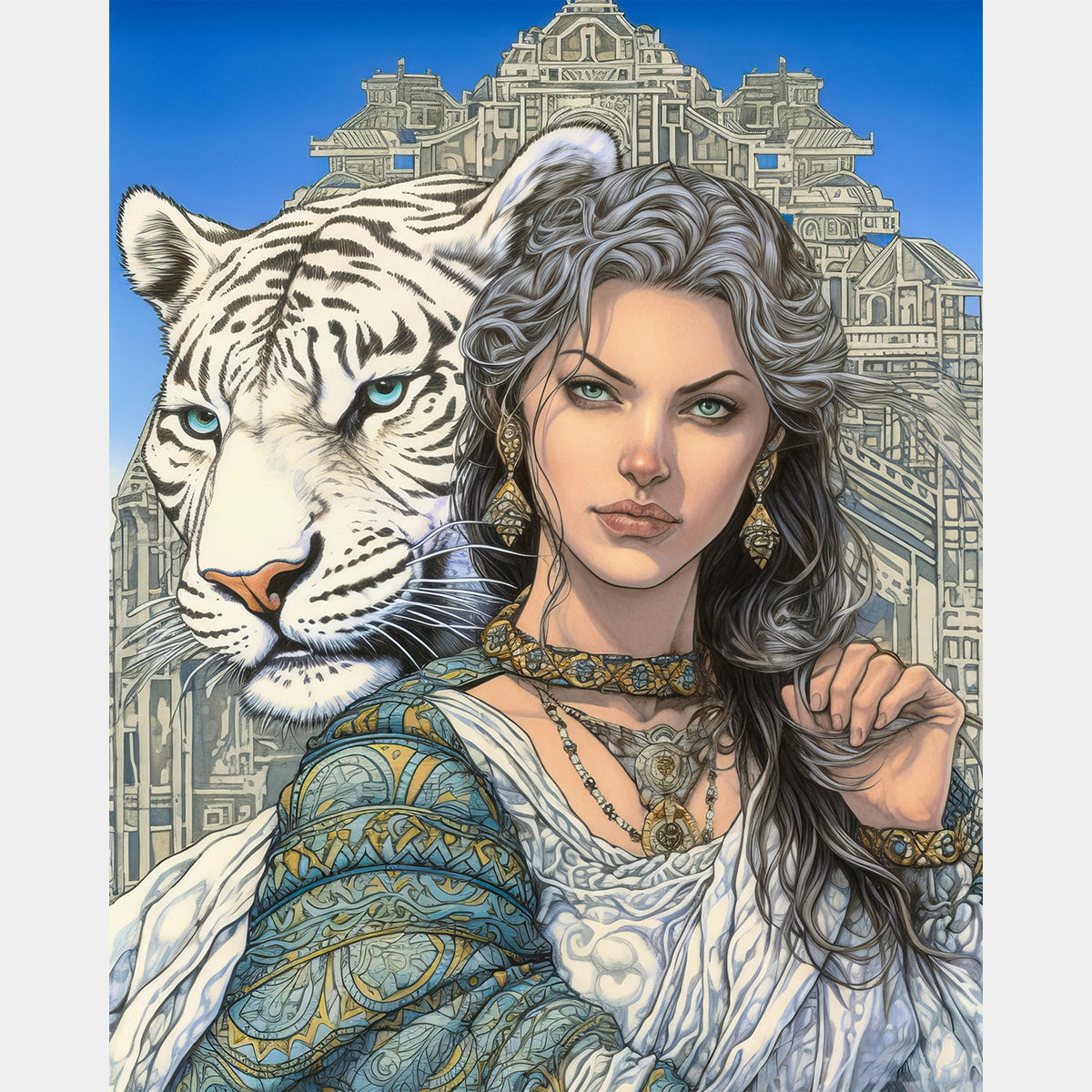Tigerborn Empress  - Diamond Painting - X-Large