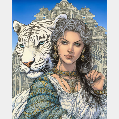 Tigergeborene Kaiserin - Diamond Painting - X-Large