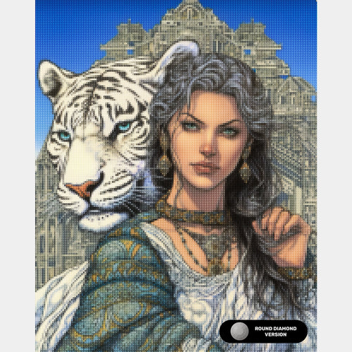 Tigergeborene Kaiserin - Diamond Painting - X-Large