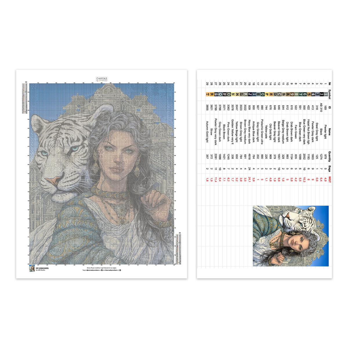 Tigerborn Empress  - Diamond Painting - X-Large