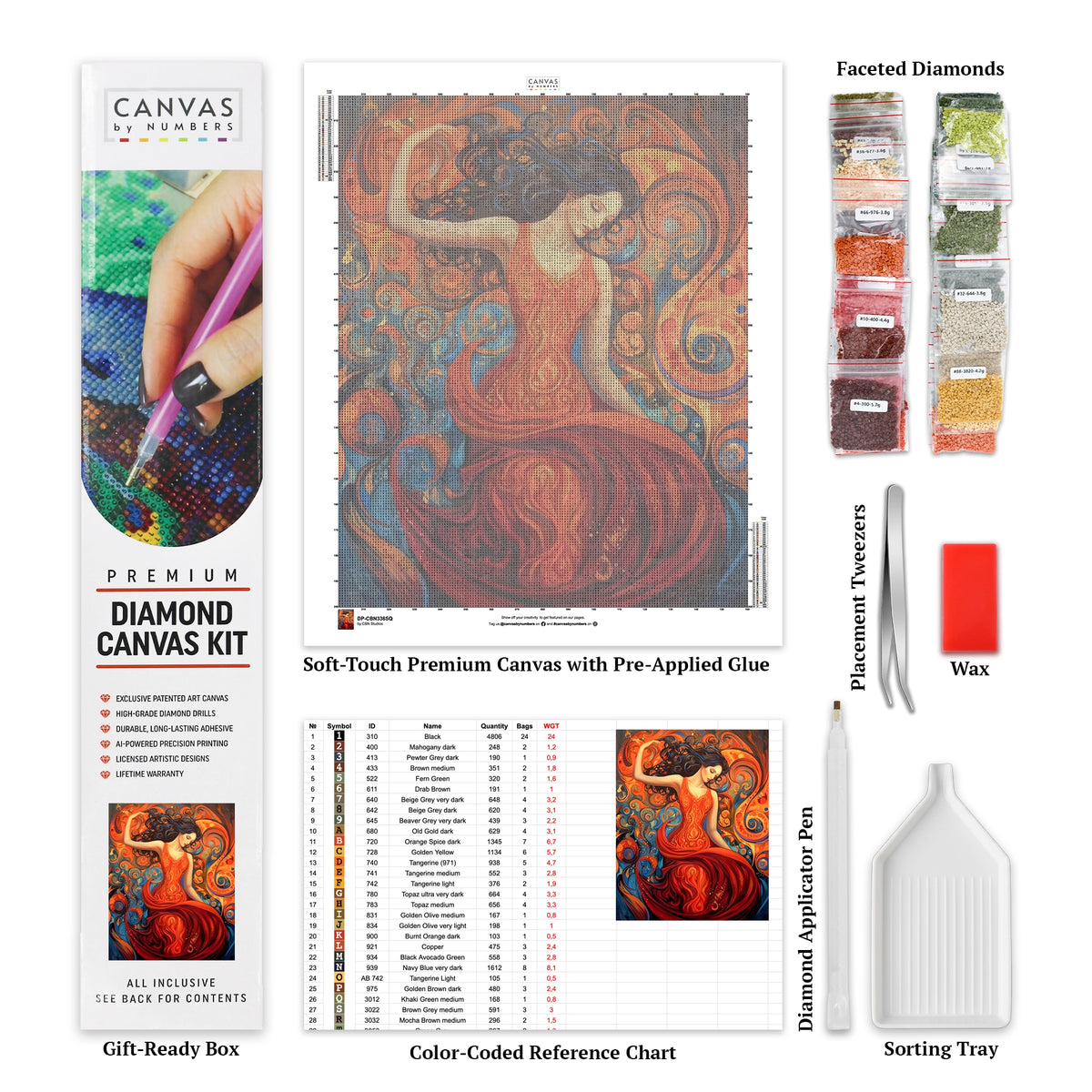 Blomsterkruka Komposition - Diamantmålning - X-Stor