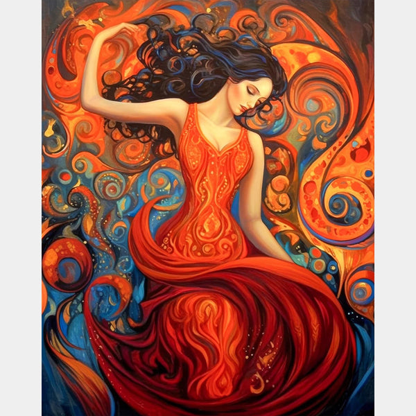 Blomsterkruka Komposition - Diamantmålning - X-Stor