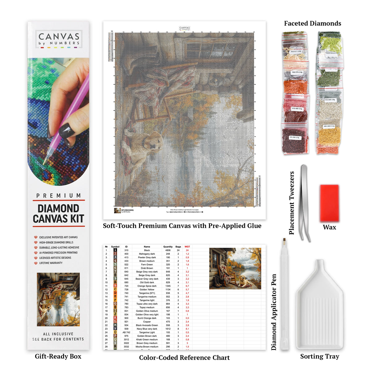 Blomsterkruka Komposition - Diamantmålning - X-Stor