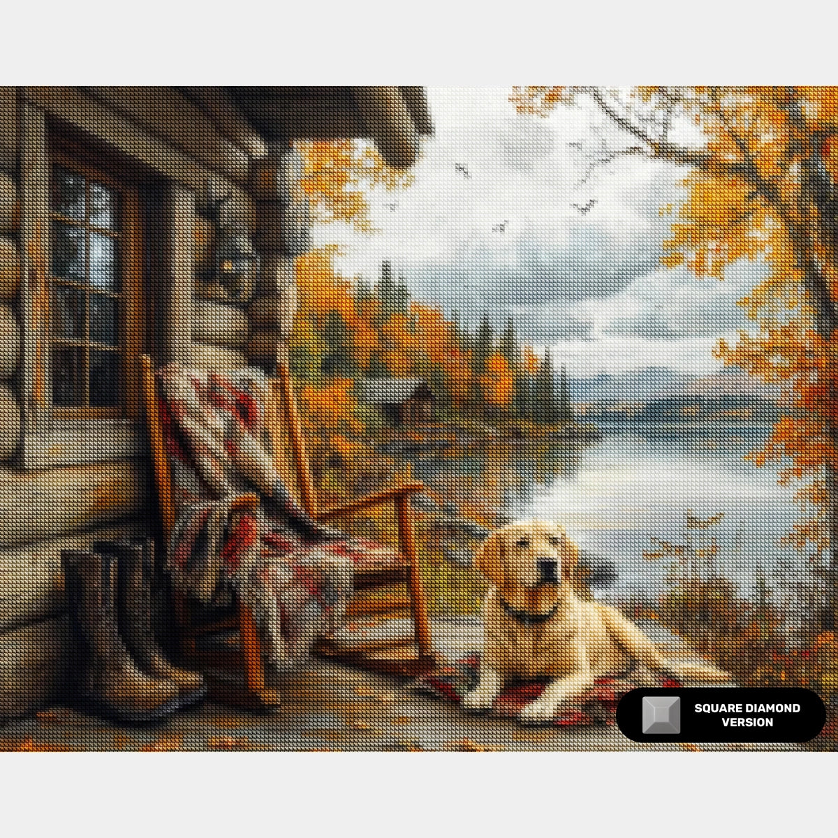 Blomsterkruka Komposition - Diamantmålning - X-Stor