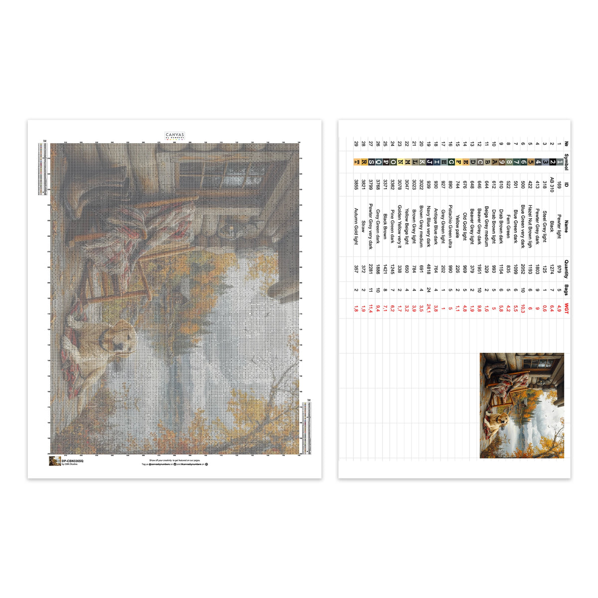 Blomsterkruka Komposition - Diamantmålning - X-Stor