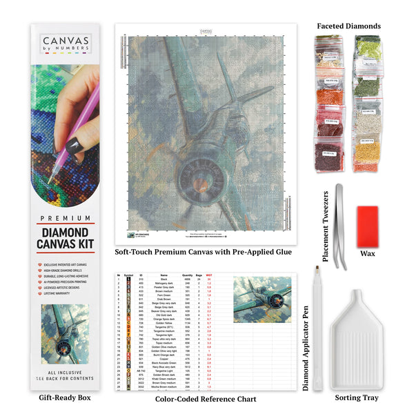 Composizione di Vasi Floreali - Pittura con Diamanti - X-Large