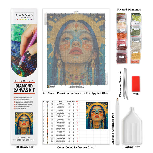 Composizione di Vasi Floreali - Pittura con Diamanti - X-Large