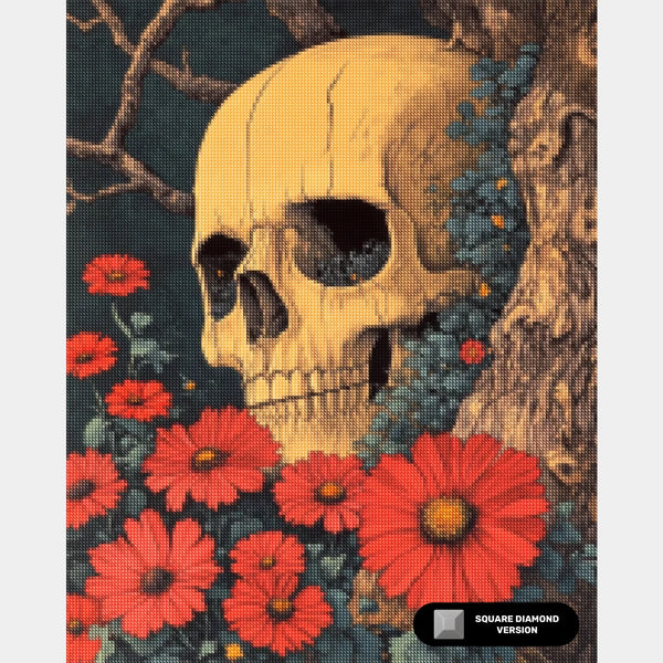 Composición de Jarrón Floral - Pintura de Diamante - Extra Grande