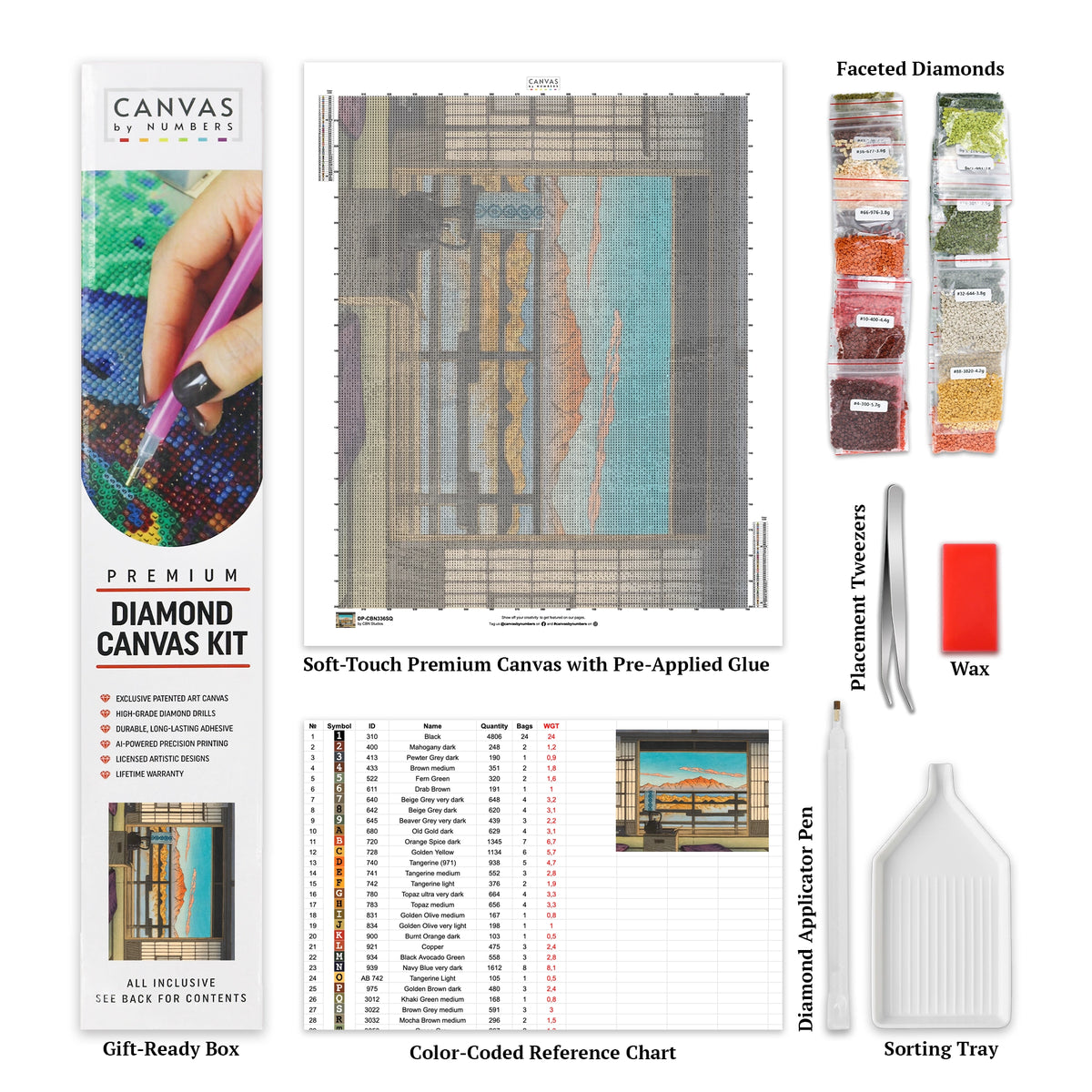Blomsterkruka Komposition - Diamantmålning - X-Stor